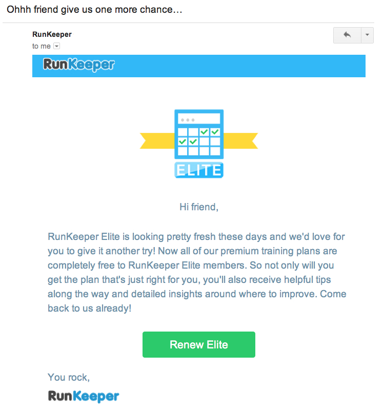 runkeeper hail mary email