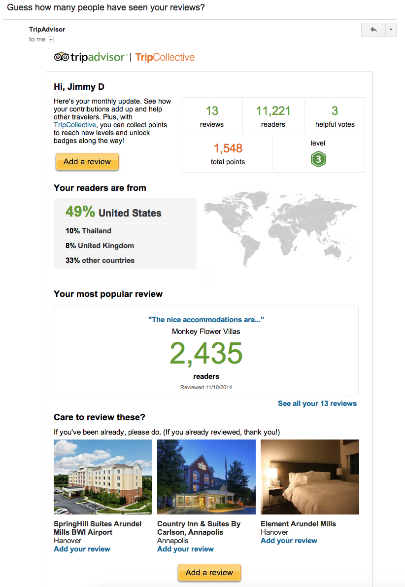trip advisor report