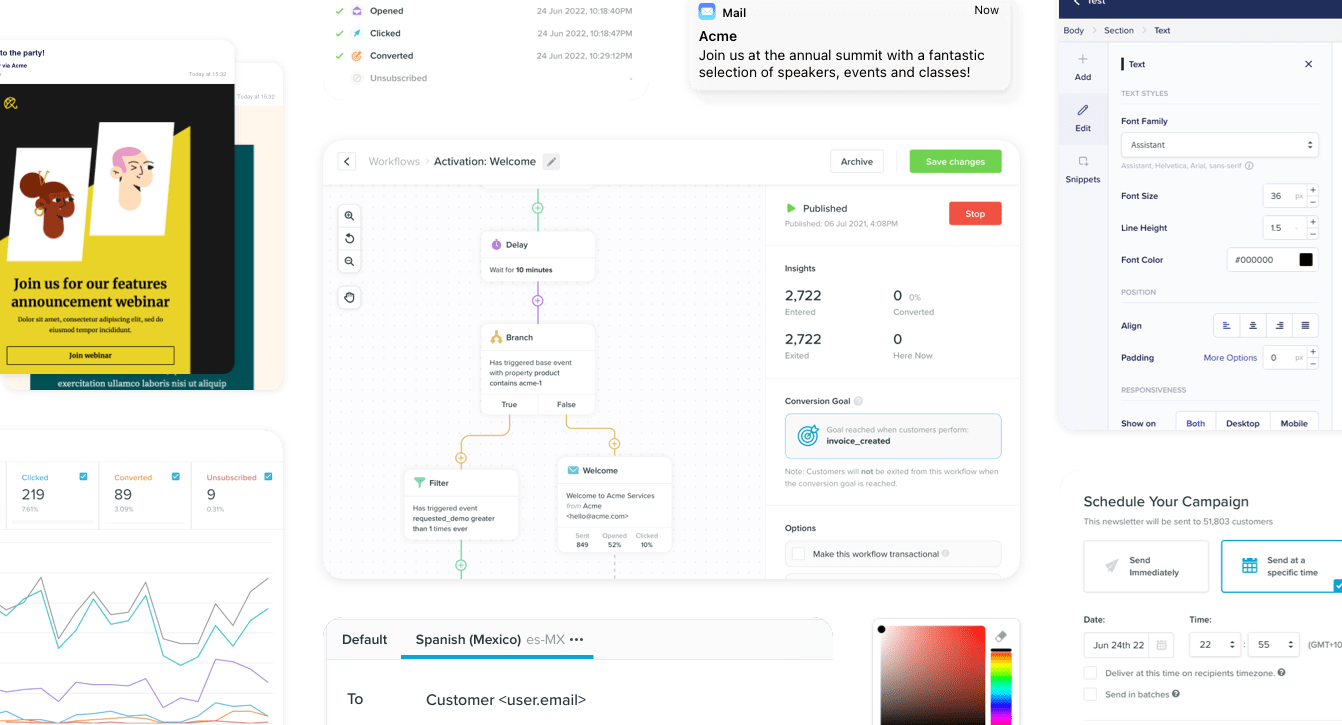 Vero Cloud UI screenshots