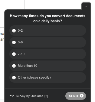 nitropdf feedback from customers survey example