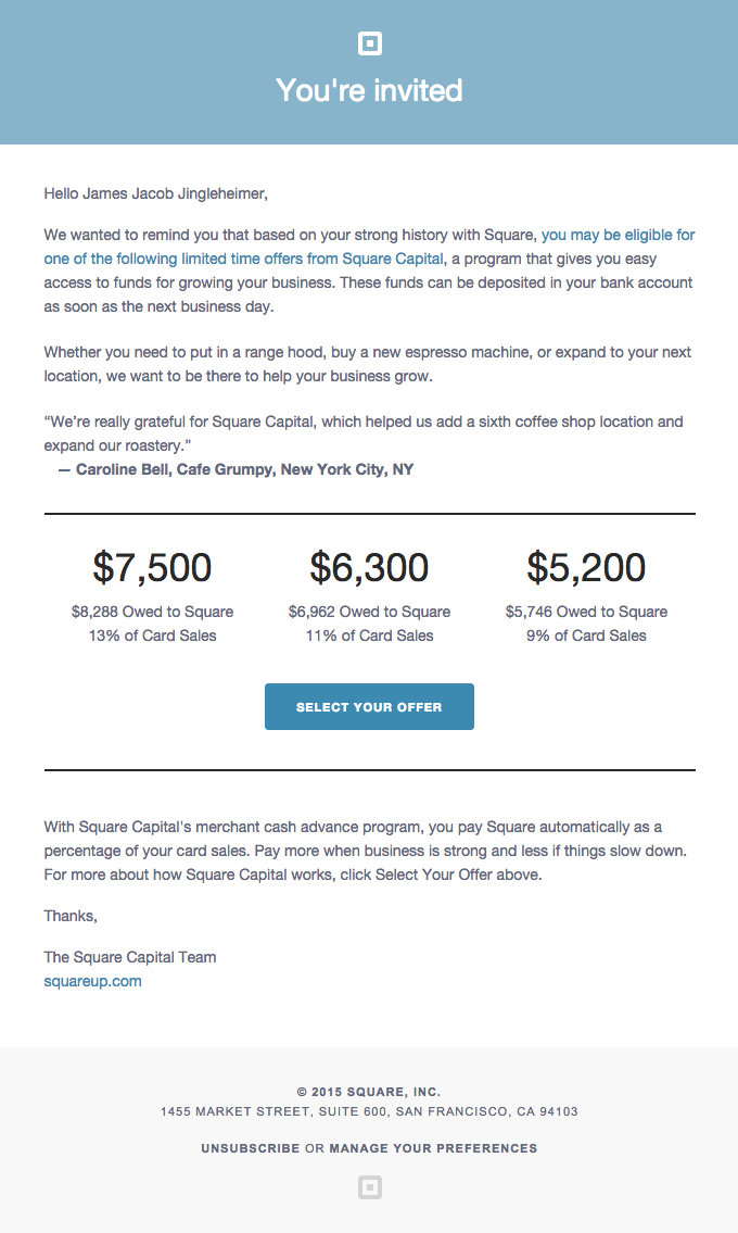 Reward Email Template