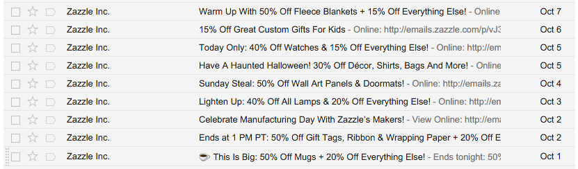 zazzle emails